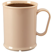 Cook's 10 oz Tan Polycarbonate Mugs