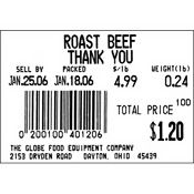 Globe Label Printing Scale
