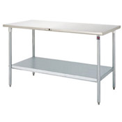 John Boos S14077 14-Gauge Stainless Steel-Top Work Table