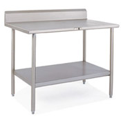 John Boos S14087 14-Gauge Stainless Steel-Top Work Table
