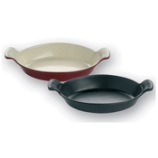 Matfer Bourgeat Small Red Le Chasseur Cast Iron Dish with Handles Oval