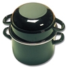 Matfer Bourgeat 7.8" Enameled Steel Mussel Pan with Lid